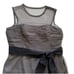White by Vera Wang Dress Gray Illusion Neckline Sash Belt Formal Size 14 NEW
