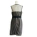 White by Vera Wang Dress Gray Illusion Neckline Sash Belt Formal Size 14 NEW