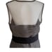 White by Vera Wang Dress Gray Illusion Neckline Sash Belt Formal Size 14 NEW