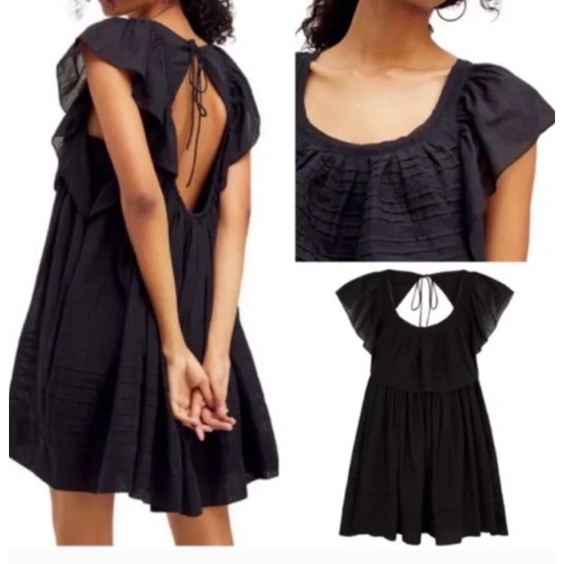 Free People Hailey Scoop Neck Cap Sleeve Mini Swing Dress New with tags Size XS