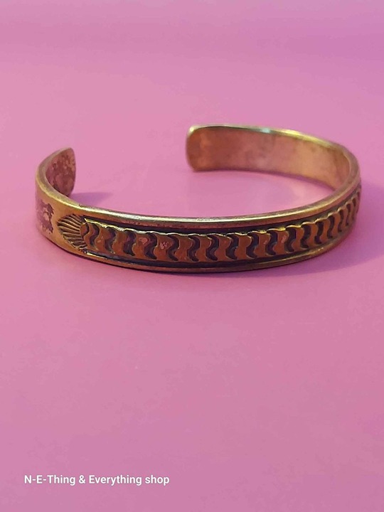Vintage Navajo Designer DARIN BILL 1/20 12kGF & Sterling Cuff Bracelet
