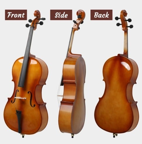 Brand New Retro Style Cello with Case, Bow, and Rosin, Size 4/4