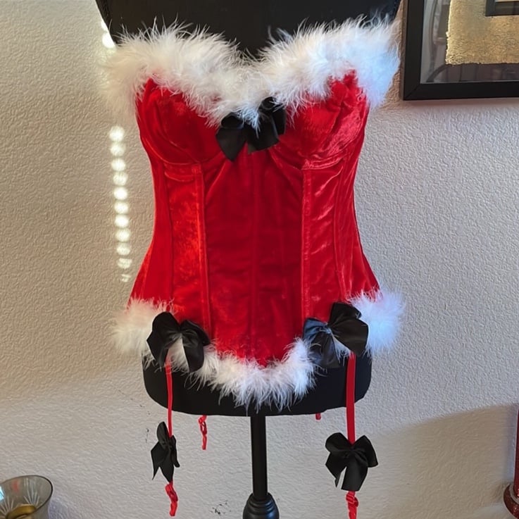 quality first consumers first Santa Velvet Red Baby Corset Christmas Vintage & collectibles quality first consumers first Santa Velvet Red Baby Corset Christmas Vintage & collectibles