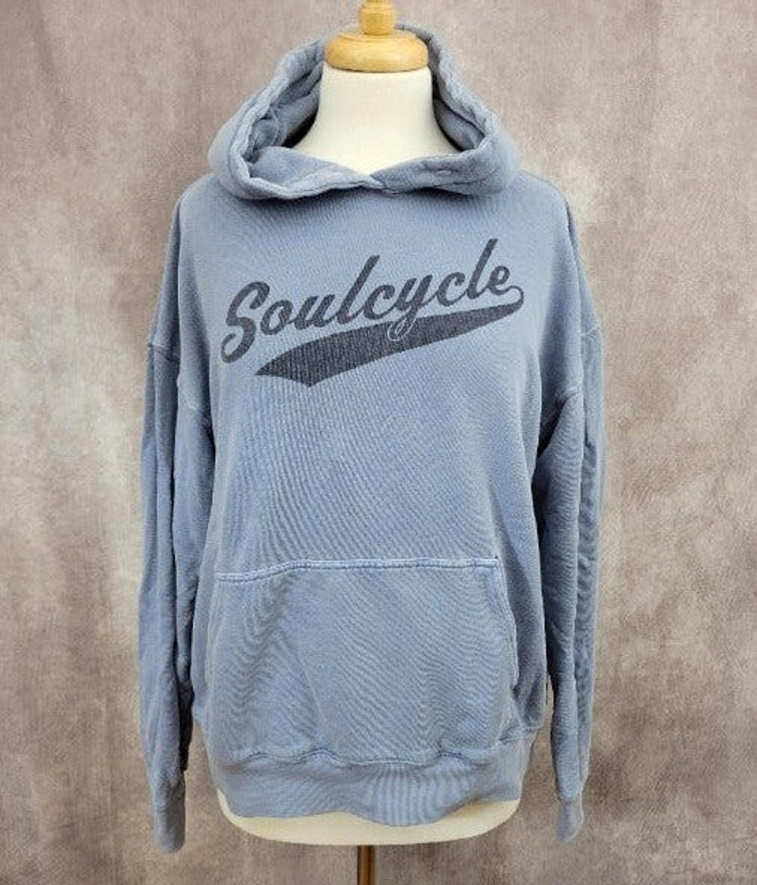 Blue Soulcycle x Sundry Vintage Wash Navy Logo Hoodie 100% Cotton Women's Large