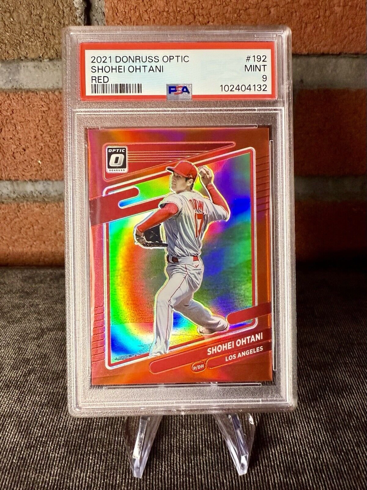 ‘21 Donruss Optic Shohei Ohtani Red Prizm #/60 PSA 9 Angels POP:2 Color Match