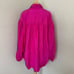 Alexander McQueen Pink Silk Bow Collar Blouse Size L Button Up Made in Italy