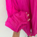 Alexander McQueen Pink Silk Bow Collar Blouse Size L Button Up Made in Italy