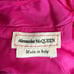Alexander McQueen Pink Silk Bow Collar Blouse Size L Button Up Made in Italy