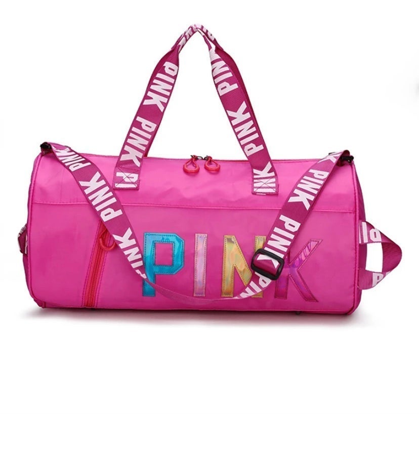 PINK Duffle Hot Selling GYM Duffel Bag, Overnight Travel Bag Color Pink