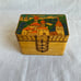 Vintage Wooden Handpainted Small Trinket Recipe Storage Box
