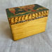 Vintage Wooden Handpainted Small Trinket Recipe Storage Box