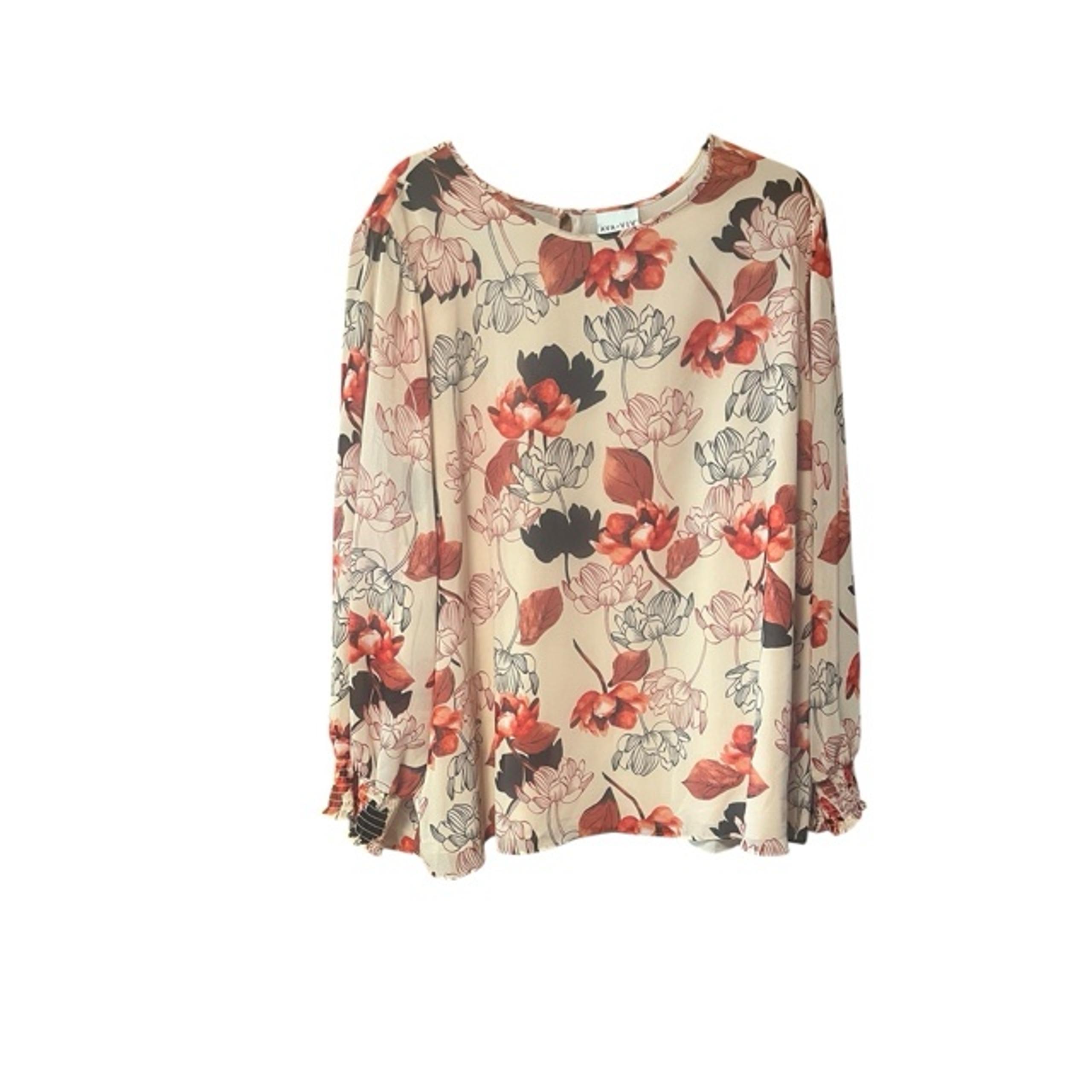 Ava & Viv Pink Floral Long Sleeve Blouse