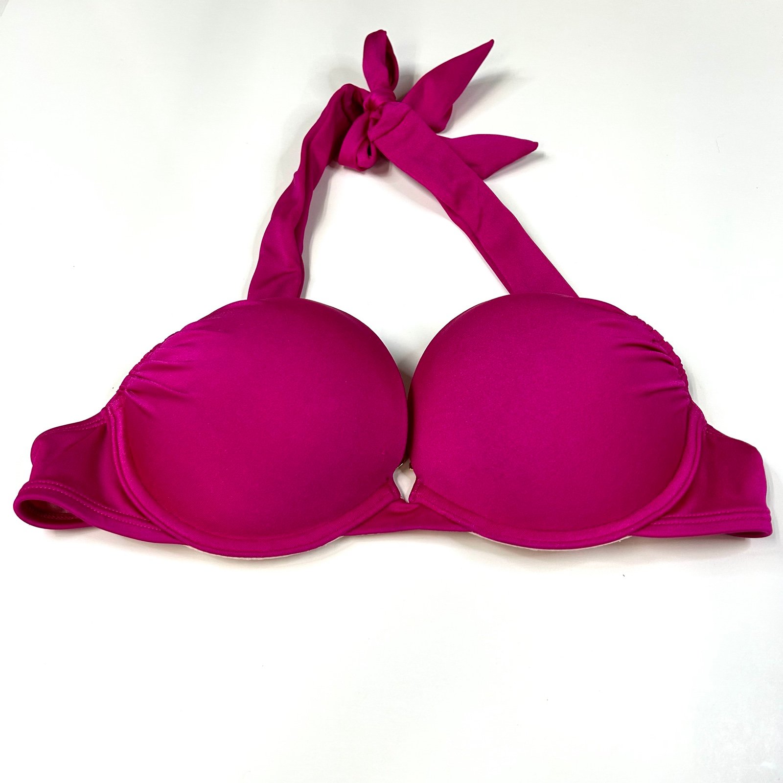 Y2K Victorias Secret 34A Bombshell Bikini Top Adds 2 Cups Sizes Pink S56 #2556