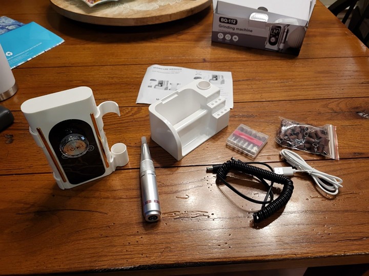 Cordless Nail Drill Professional with Bits&Base,