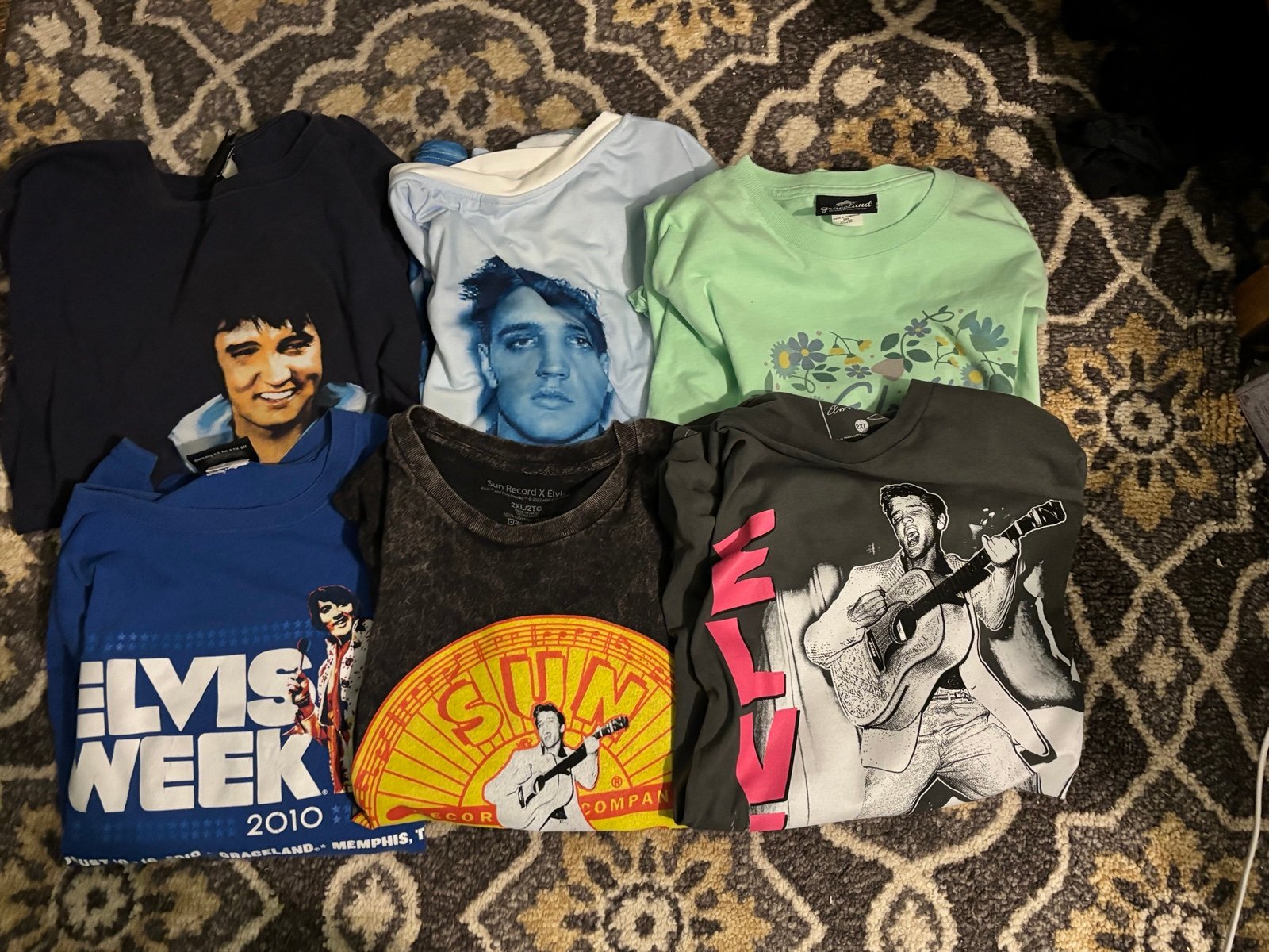 Lot of 6 Elvis Presley tshirts XL/xxl/2xL