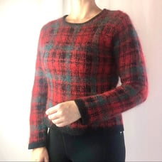 Gap Vintage red plaid sweater Medium