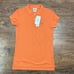 NWT Women Lacoste Clime Carotte Orange Ladies Pique Stretch Polo Shirt Size 34/2