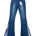 White Crow Bell Bottoms Jeans Women’s 26 Wide Leg Casual Flare Denim Boho