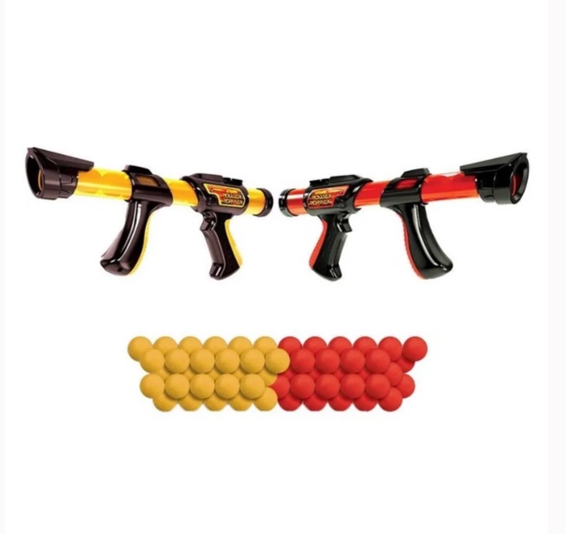Red and yellow Atomic Power popper