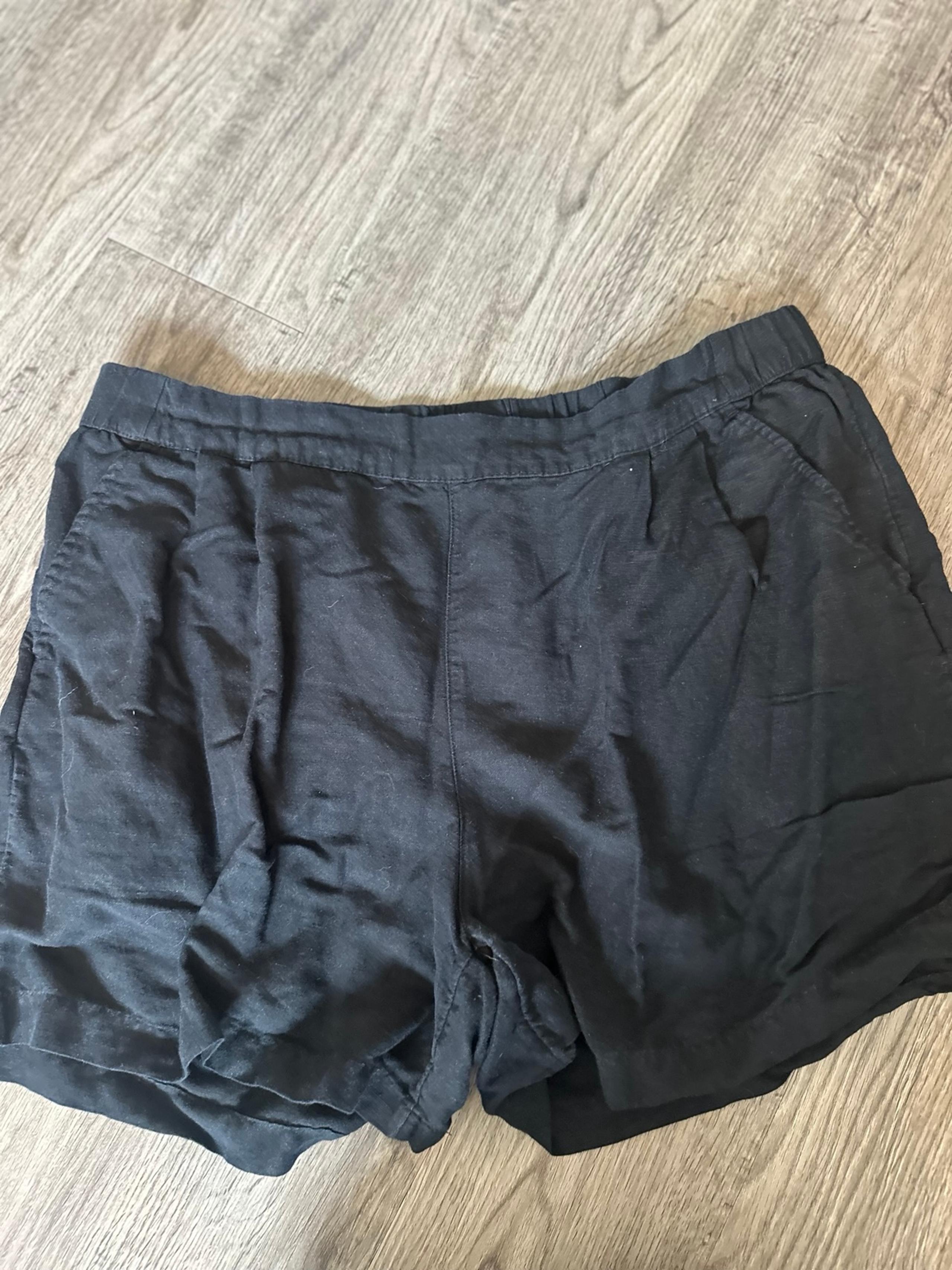 A NEW DAY WOMEN CASUAL LOUNGE BLACK PULL ON SHORTS 2XL