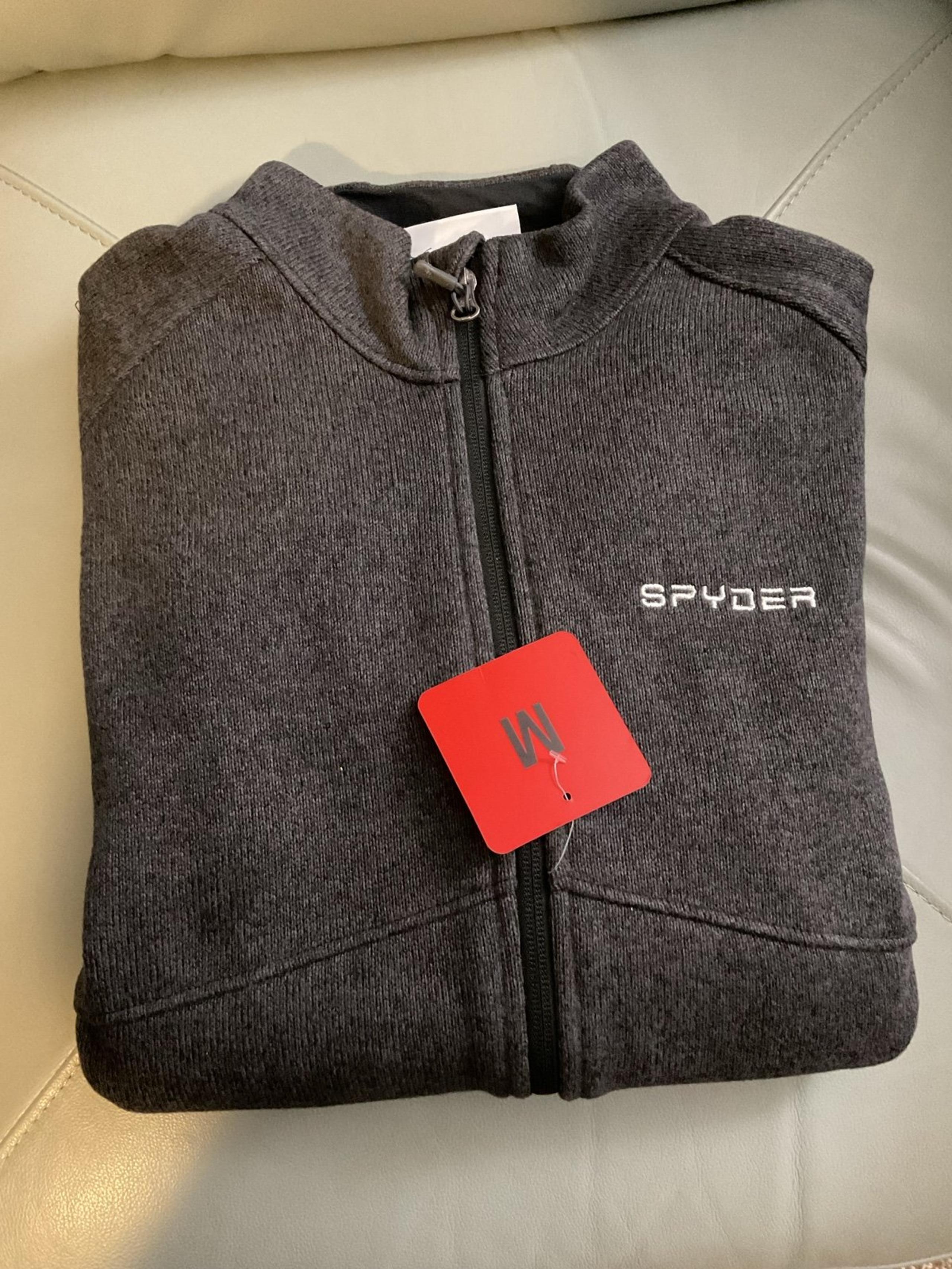 Mens Spyder empire full zip fleece winter springs gray Medium Jacket full zip