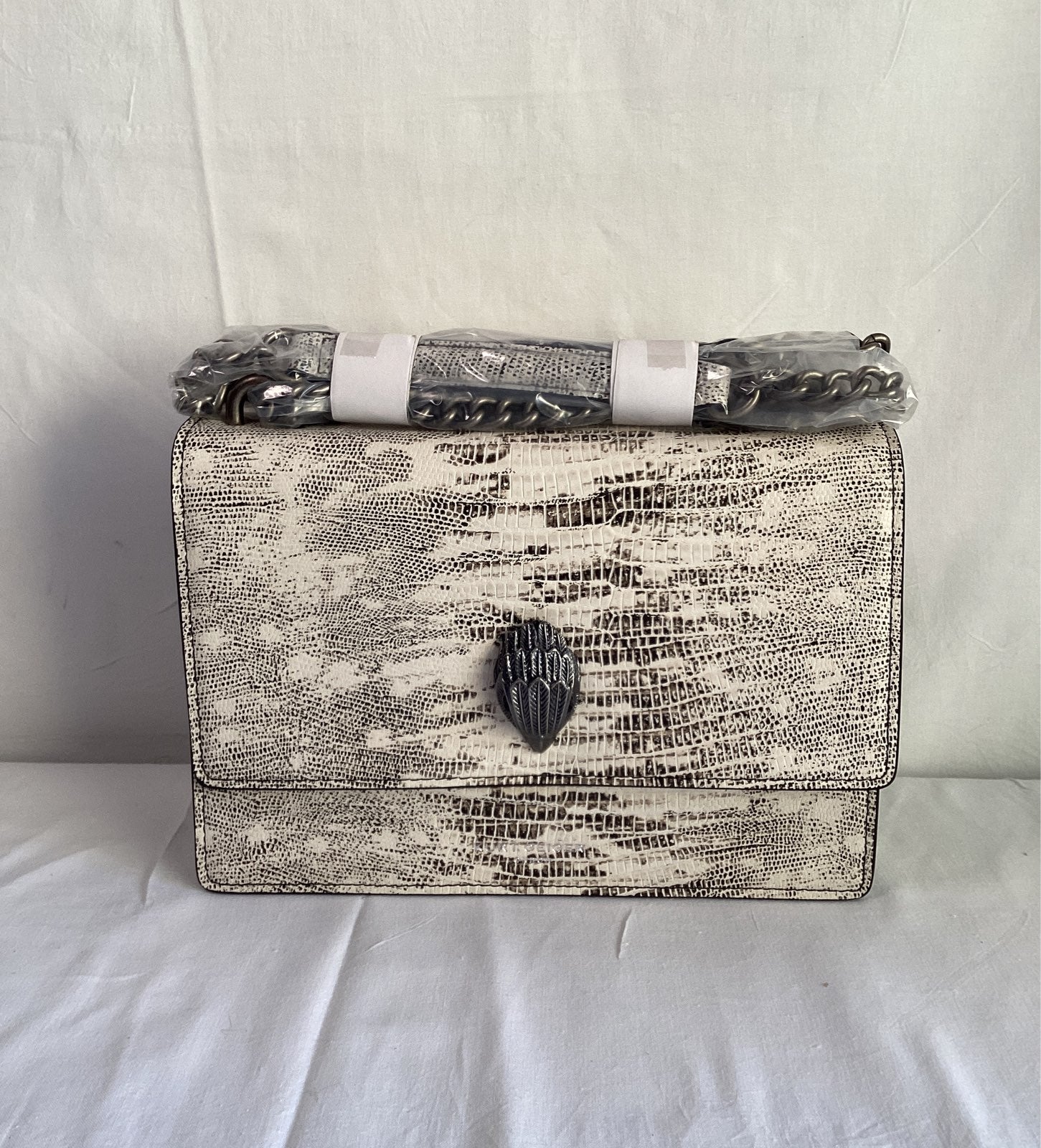 Shoreditch Lizard Embossed Leather Crossbody Bag KURT GEIGER LONDON