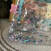 Kiki Lala twin Star clear glitter pouch new