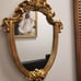 Vintage 11.6 x 9 Inch Decorative Wall Mirror Gold Shield Shape