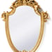 Vintage 11.6 x 9 Inch Decorative Wall Mirror Gold Shield Shape