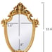 Vintage 11.6 x 9 Inch Decorative Wall Mirror Gold Shield Shape