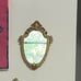 Vintage 11.6 x 9 Inch Decorative Wall Mirror Gold Shield Shape