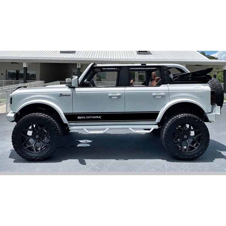 Ford Bronco 2021-2024 WILDTRAK LOGO Vinyl Side Decals 4DR Off Road Graphics Lift