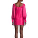 Rococo Sand Pink Scarlet Gathered Satin Mini Dress NWT