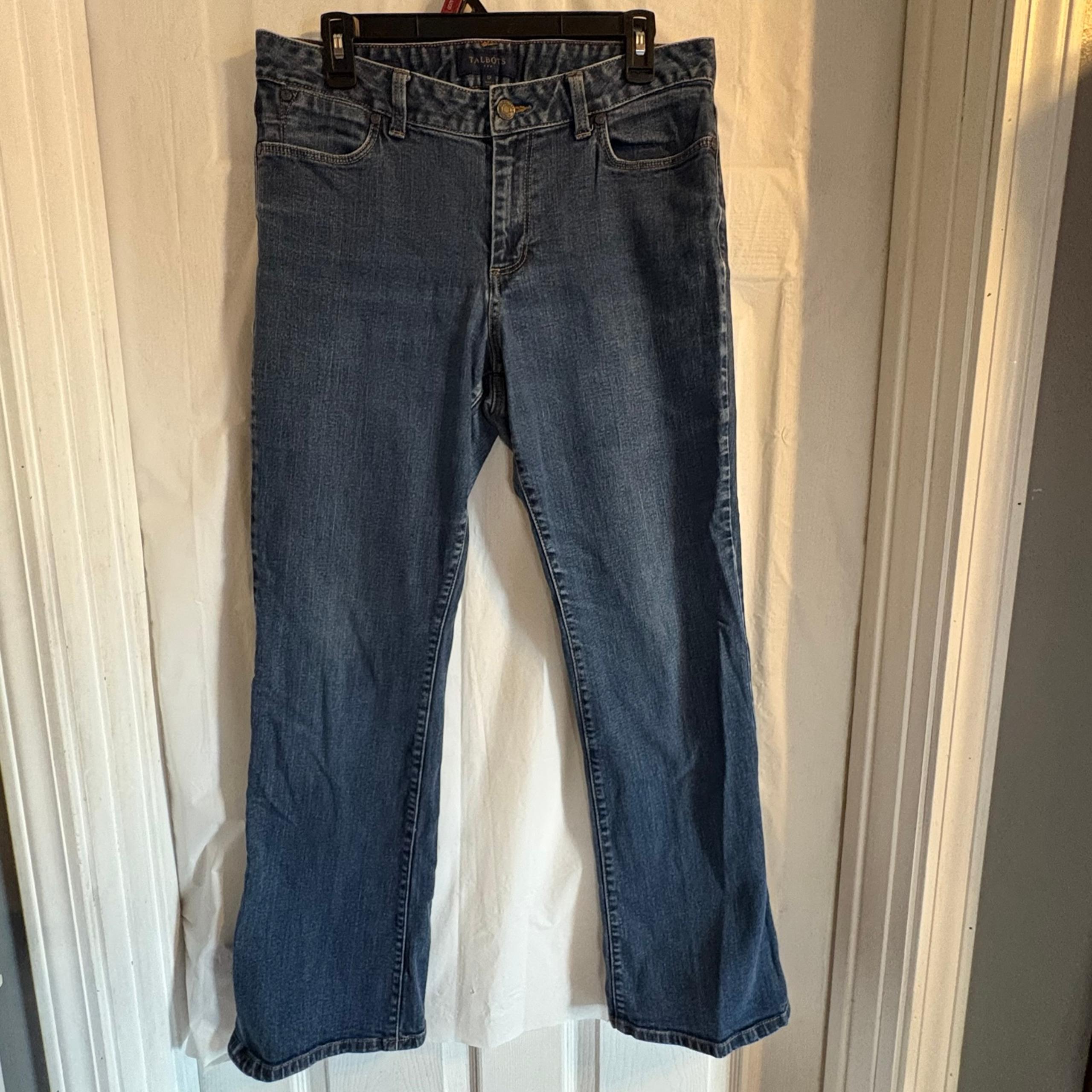 Talbots Jeans Womens Size 12 Blue Denim Boot Cut Curvy Medium Stretch Everyday