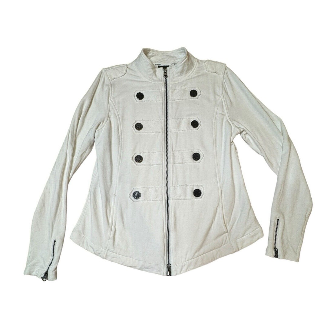 Belyn Key Golf French Terry Military Style Jacket Luxurious Rayon & Spandex-Flaw