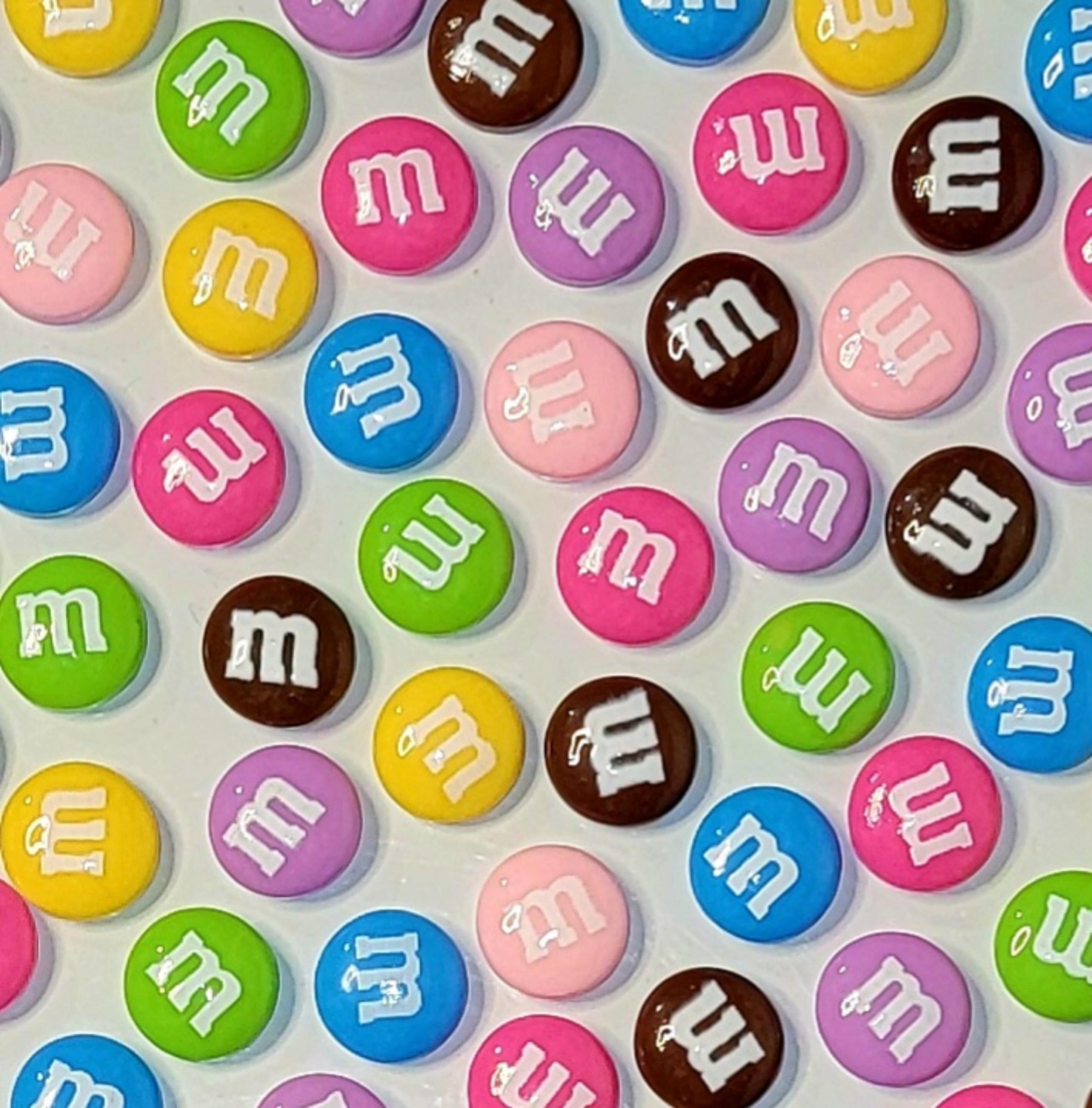 Life-size M&M Candy Slime Charm Shoe Charm Dollhouse Flatback Cabochaons DIY