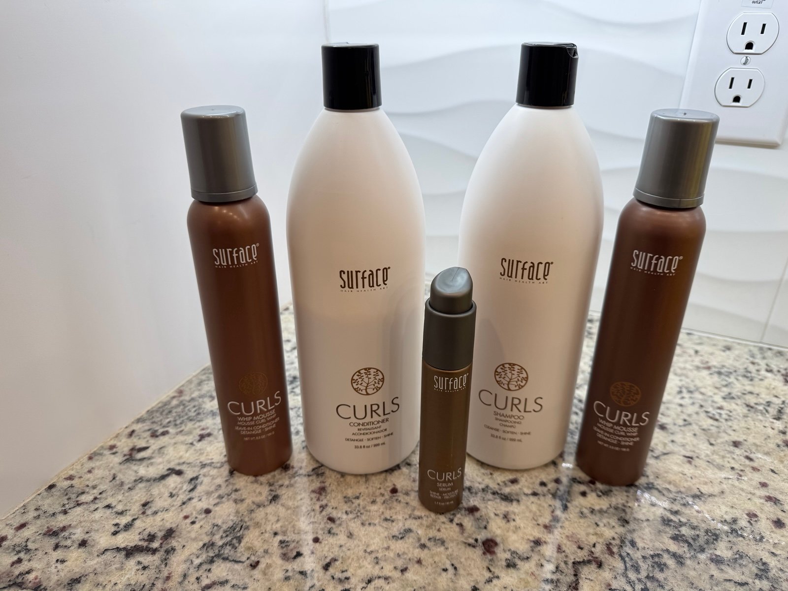 Surface Curls shampoo conditioner whip mousse serum set