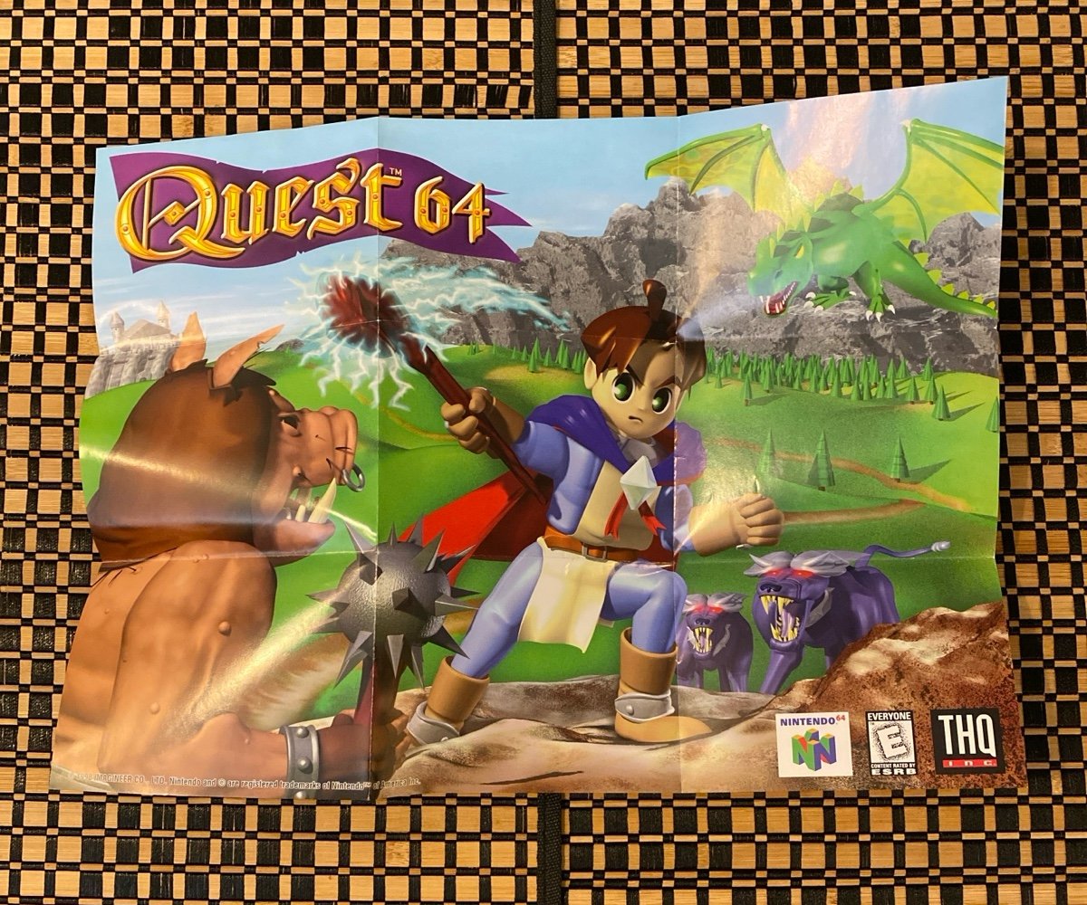 Quest 64 / WCW NWO Revenge Nintendo THQ Poster 1998