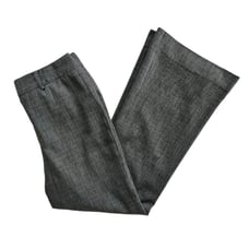 ELIE TAHARI Gray Glen Plaid Flare Wool Pants | SZ 6
