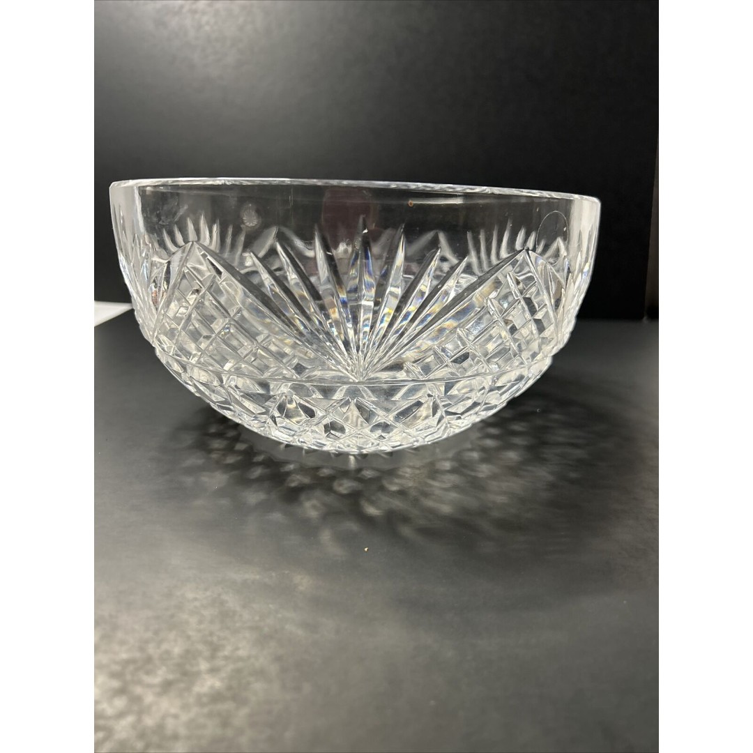 Galaway Crystal 8” Diamond And Fan Pattern Salad Bowl