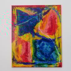 Original Acrylic Abstract Painting on Canvas 16 x 20 Signed 2021