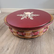 Longaberger-Baskets Like New Condition- 2010 Holiday Hostess LG Falling Snow