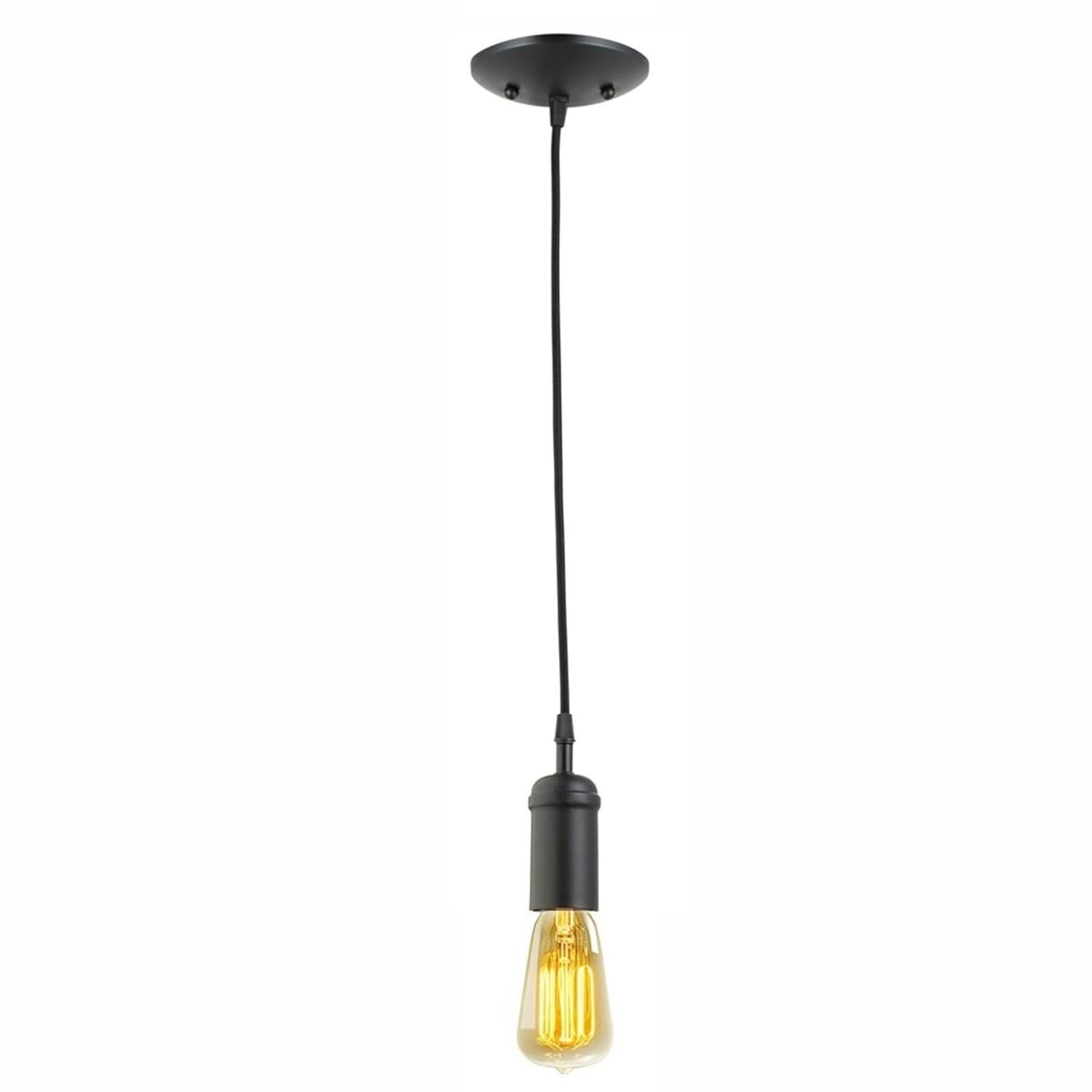Globe Electric 1-Light Pendant, Matte Black, E26 Base, Bulb Not Included