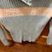 (NWOT) vtg Tommy Hilfiger powder blue and white half button up sweater size M