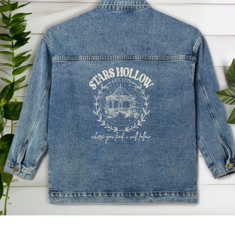 Stars Hollow Denim Jacket for Women Gilmore Girls Inspired Jacket with Cozy & St