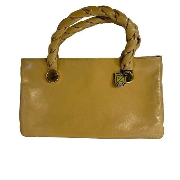 Vintage Susan Gail Original Genuine Leather Tan Hand Bag Purse ORIGINAL TAG MINT