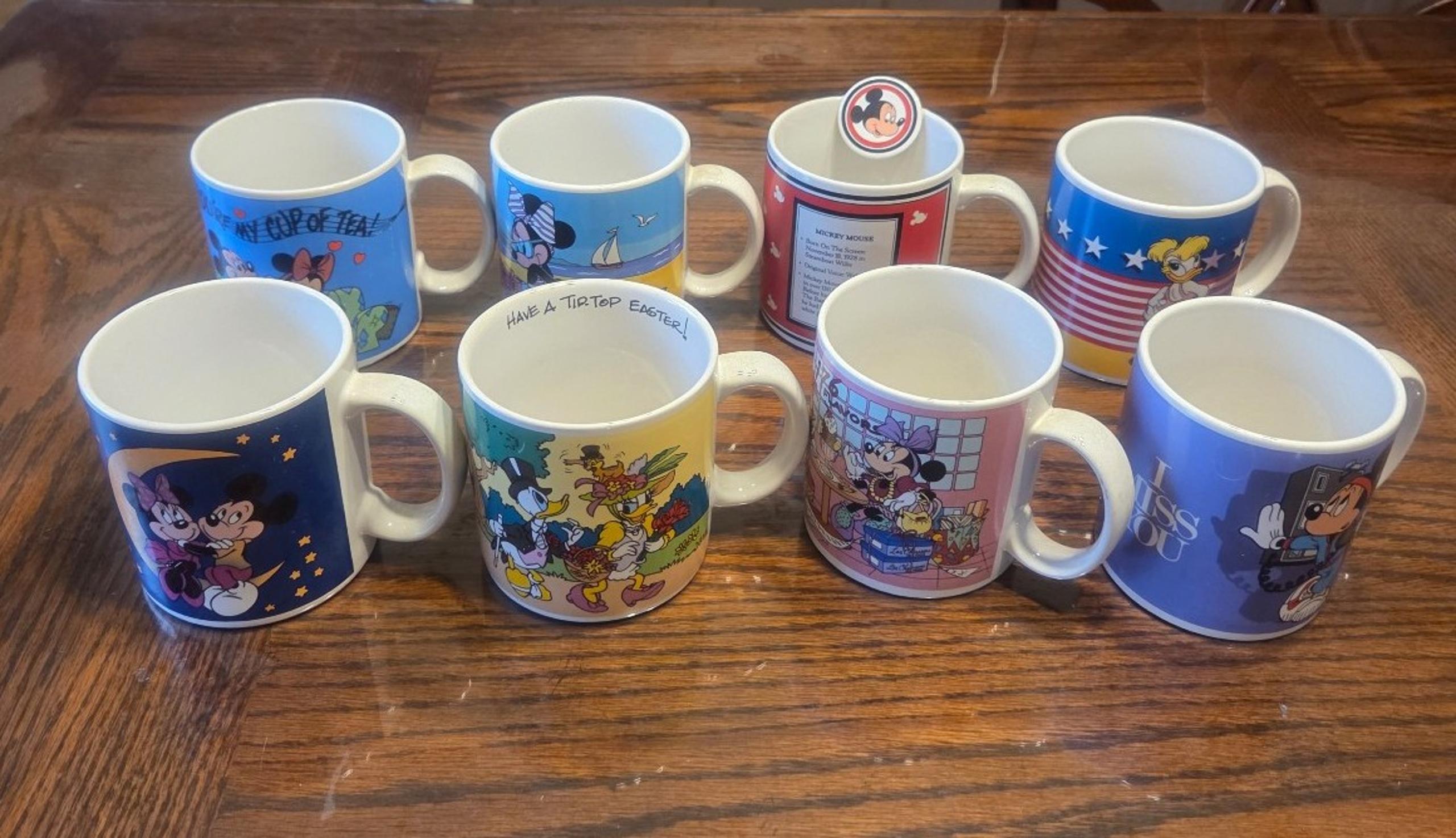 Disney Mickey Applause Mugs from the 1980's - Set of 8