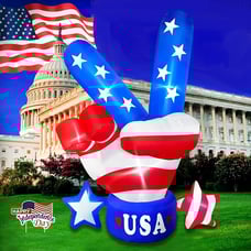 4th of July Inflatable 5ft Tall Patriotic Independence Day Victory