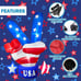 4th of July Inflatable 5ft Tall Patriotic Independence Day Victory