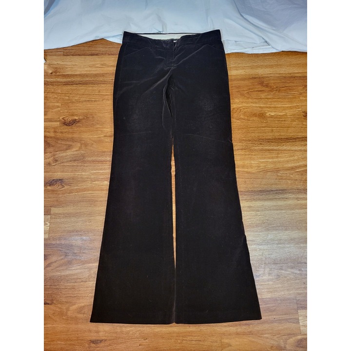 Theory Womens Low Rise Velvet Five Pocket Flare Pants Dark Brown Size 6